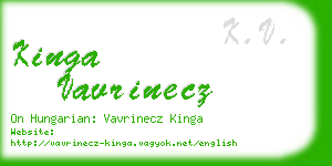 kinga vavrinecz business card